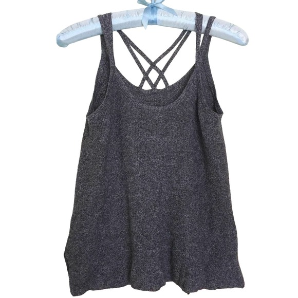 American Eagle Outfitters Soft Warm Gray Knit Tank Top Women Size S Petite - Picture 6 of 7
